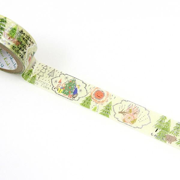 Fairy Tale Gem Series Gold Foil Washi Tape - Fir Tree