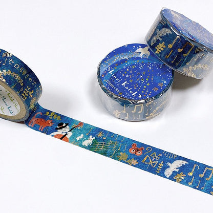 Kenji Miyazawa's Theater Series Gold Foil Washi Tape - Gauche the Cellist