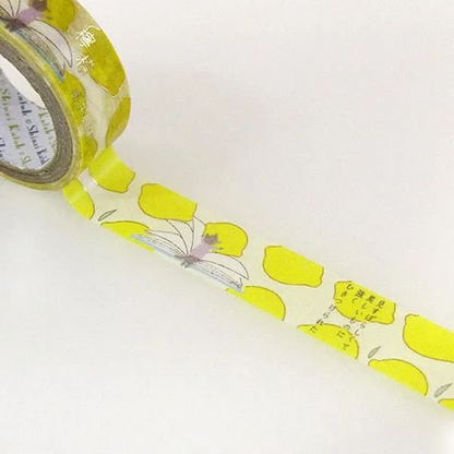 Literature Walk Series Gold Foil Washi Tape - Motojiro Kajii 2 Lemon