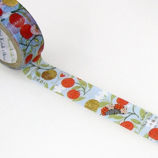 Literature Walk Series Gold Foil Washi Tape - Toson Shimazaki 2 First Love