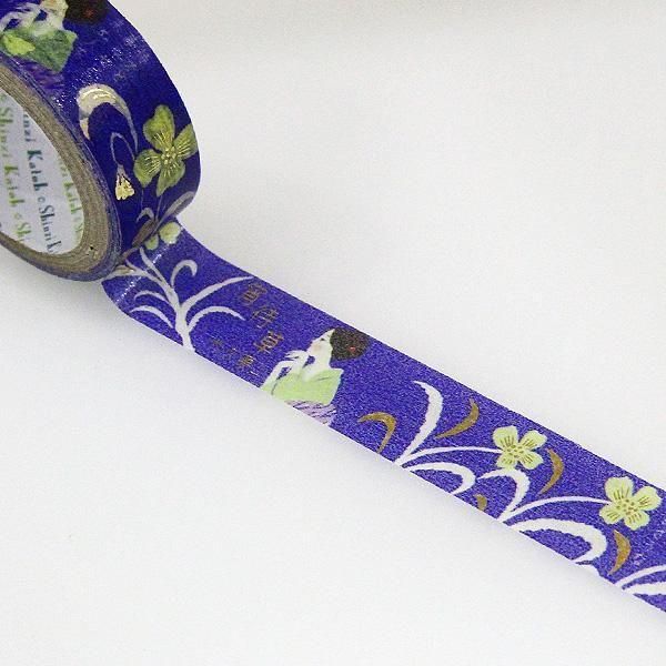 Literature Walk Series Gold Foil Washi Tape - Takehisa Yumeji Yoimachigusa