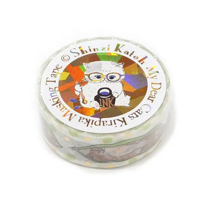 My Dear Cats Series Sparkling Foil Washi Tape - Hide-and-Seek
