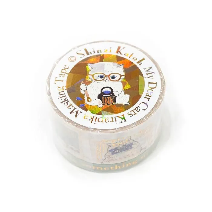 My Dear Cats Series Sparkling Foil Washi Tape - Cat letters