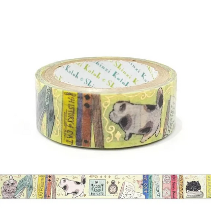 My Dear Cats Series Sparkling Foil Washi Tape - Cats&Books
