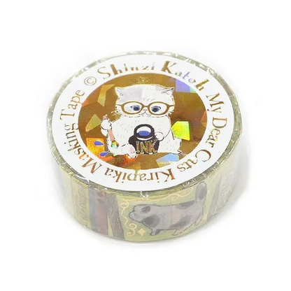 My Dear Cats Series Sparkling Foil Washi Tape - Cats&Books