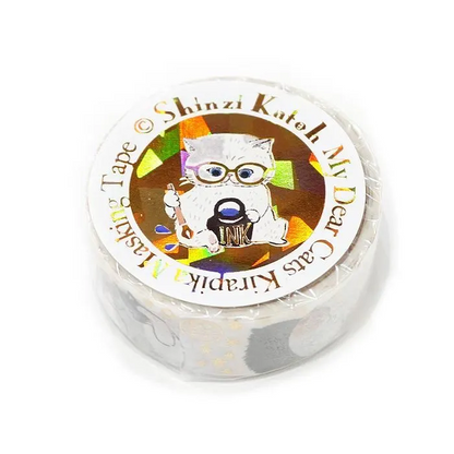 My Dear Cats Series Sparkling Foil Washi Tape - Happy Nap