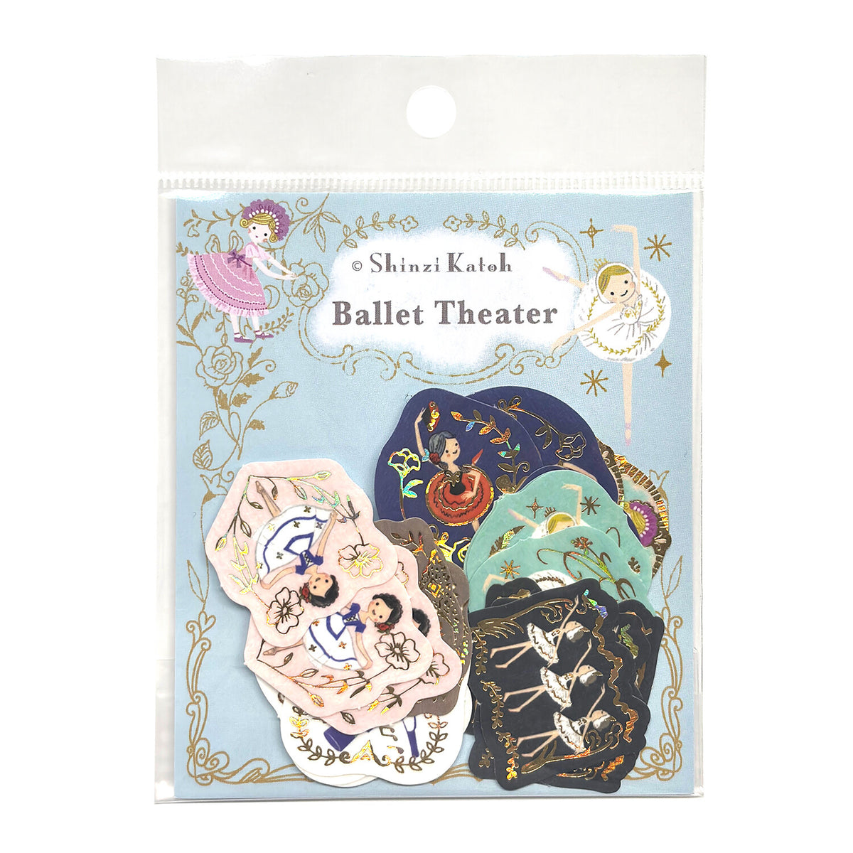 Sparkling Foil Flake Sticker - Ballet Theater
