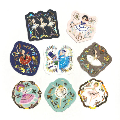 Sparkling Foil Flake Sticker - Ballet Theater