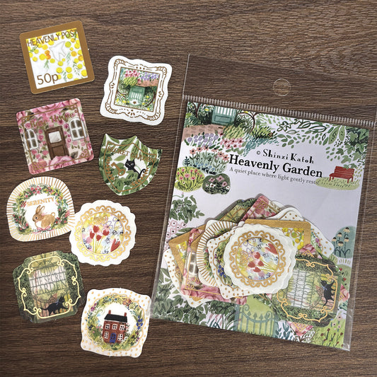 Sparkling Foil Flake Sticker - Heavenly Garden