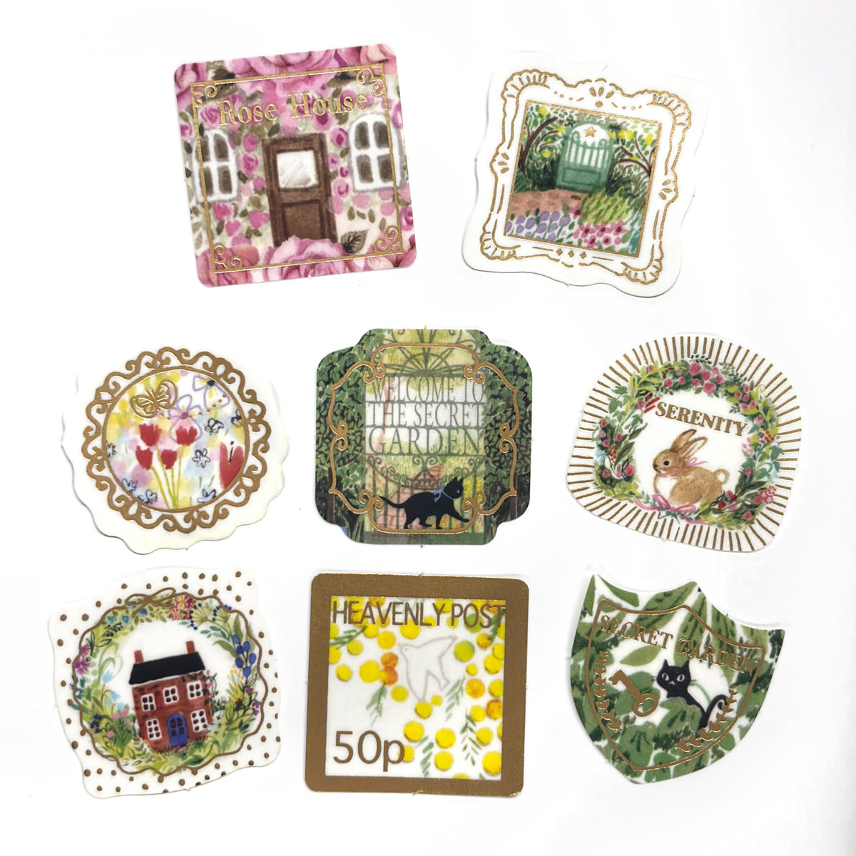 Sparkling Foil Flake Sticker - Heavenly Garden