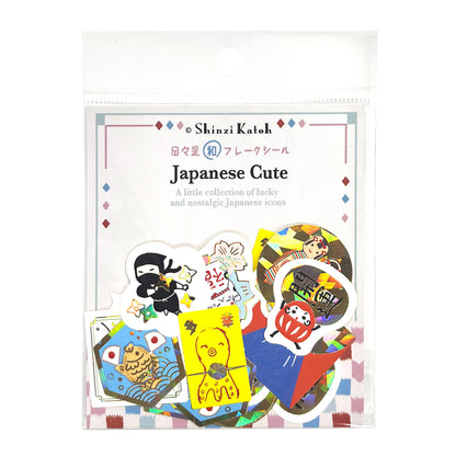 Sparkling Foil Flake Sticker - Japanese Cute