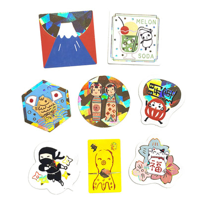 Sparkling Foil Flake Sticker - Japanese Cute