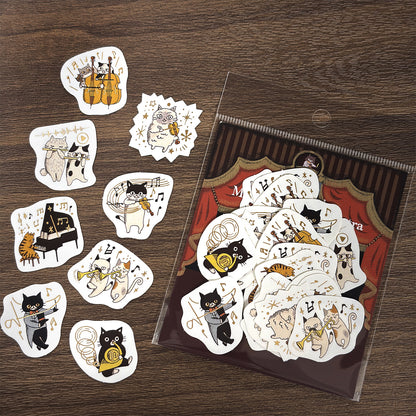 Sparkling Foil Flake Sticker - Meowphonic Orchestra