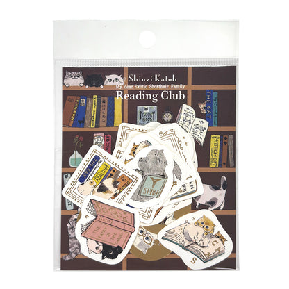 Sparkling Foil Flake Sticker - Reading Club