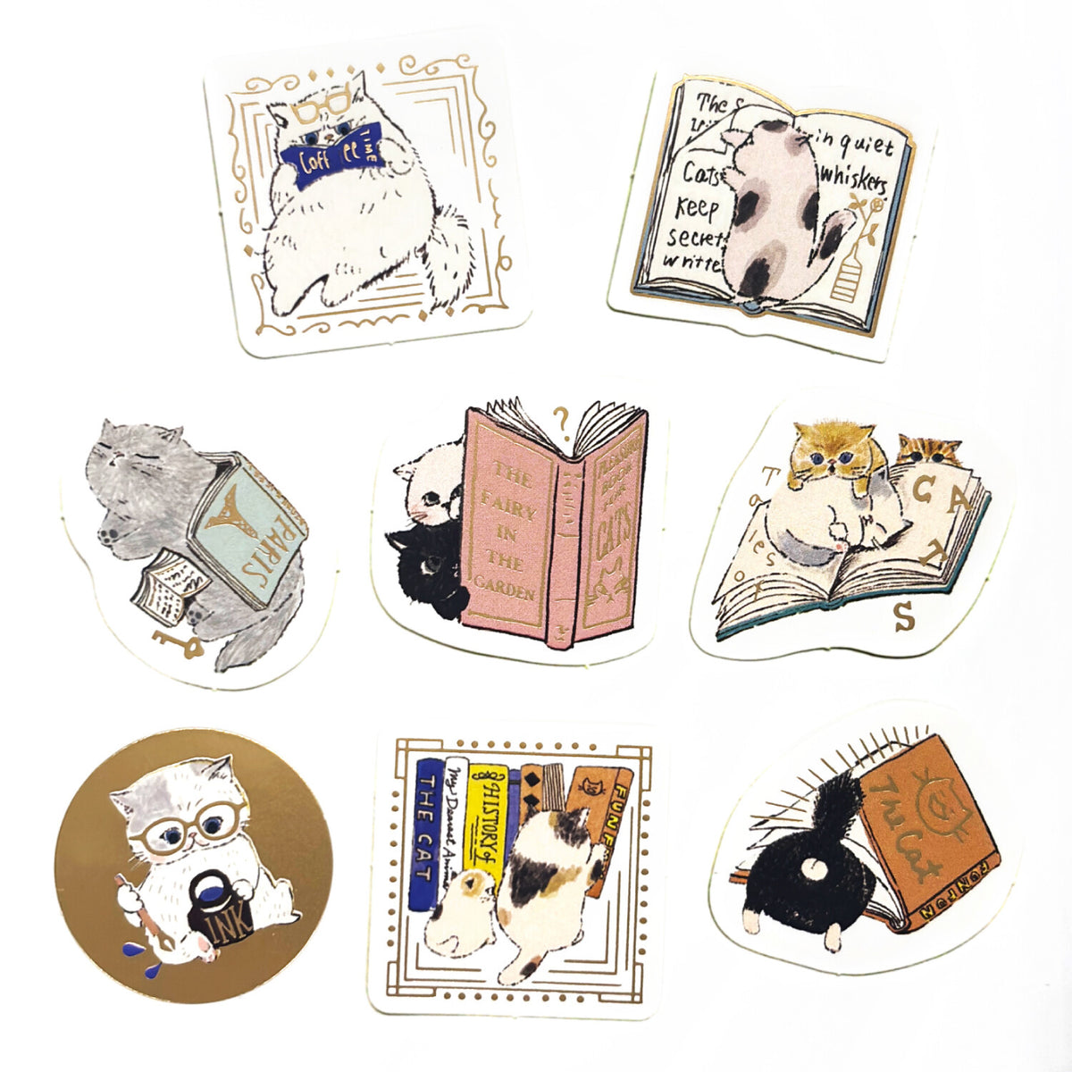 Sparkling Foil Flake Sticker - Reading Club