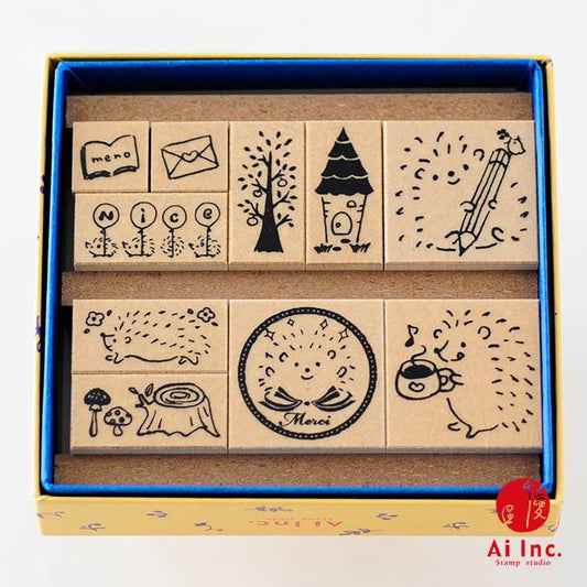 Animal Stamp Set - Hedgehog