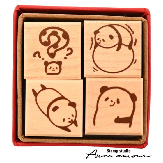 Stamp Studio Avec Amour / Ai Inc. Stamp Studio - Mini Animal Stamp Set - Question Panda