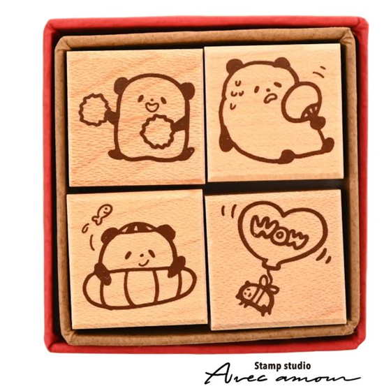 Stamp Studio Avec Amour / Ai Inc. Stamp Studio - Mini Animal Stamp Set - WOW! Panda