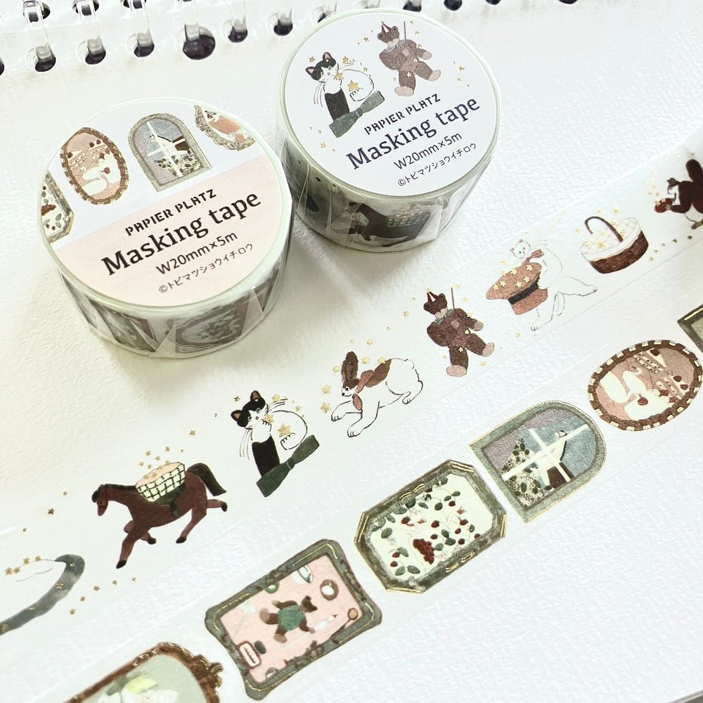 Japanese Gold Foil Washi Tape Animal Stardust gathering / Foil Frame