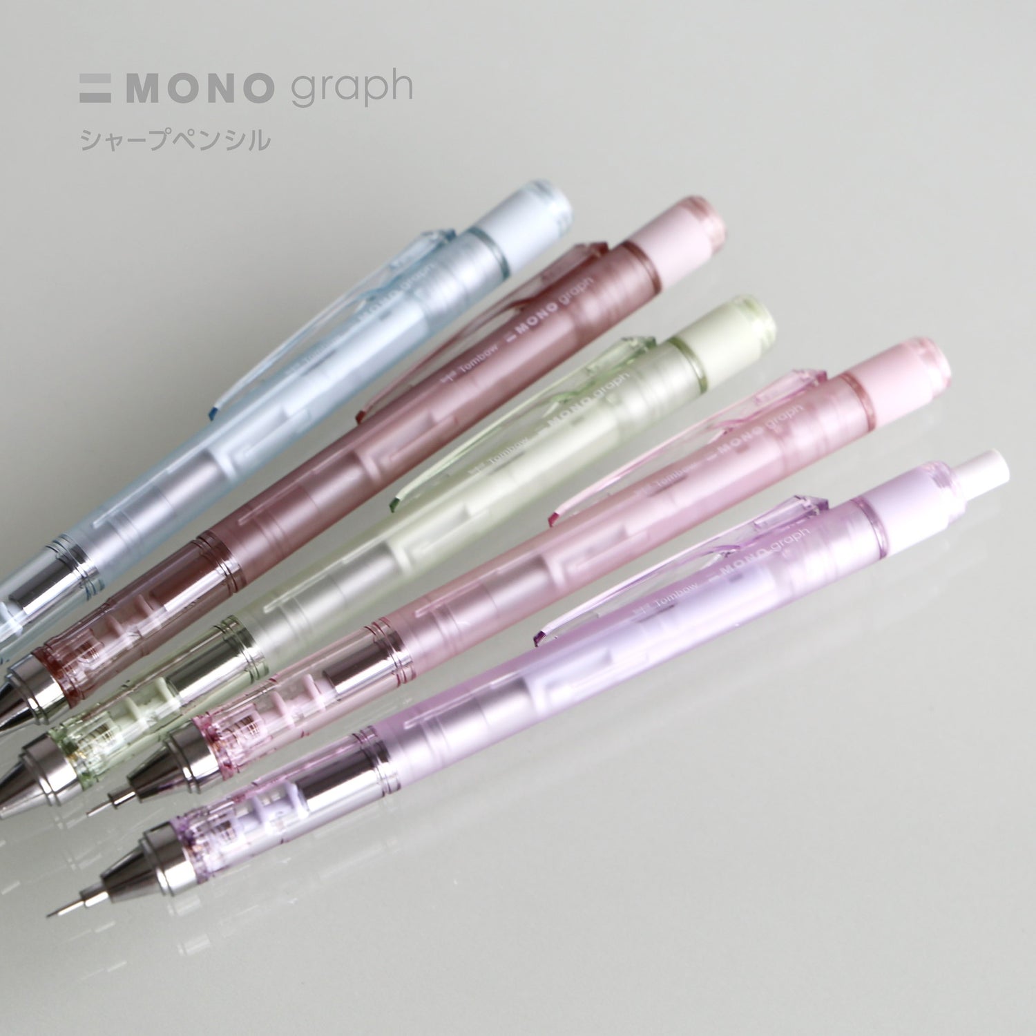Tombow - Mono Graph Pastel Glass Color 0.5mm Mechanical Pencil - Glass Blue / Glass Brown / Glass Green / Glass Pink / Glass Purple