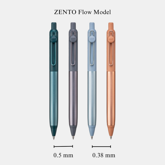 ZENTO 0.38mm / 0.5mm Flow Model Gel Pen