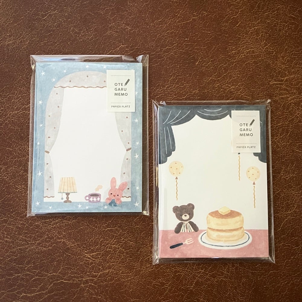 Bunny and Coffee / Bear and Sweets Animal Memo Pad / Notepads