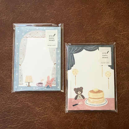 Bunny and Coffee / Bear and Sweets Animal Memo Pad / Notepads