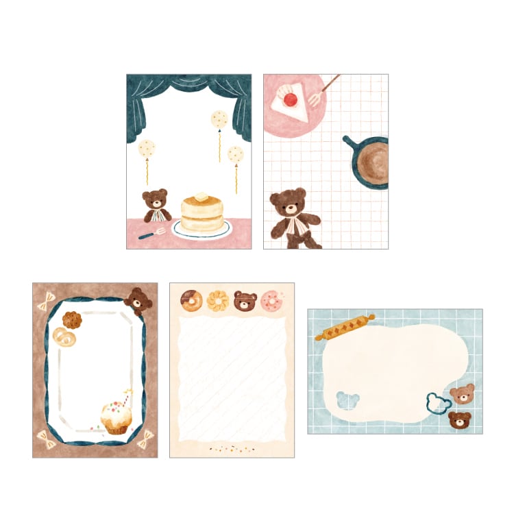 Bear and Sweets Animal Memo Pad / Notepads