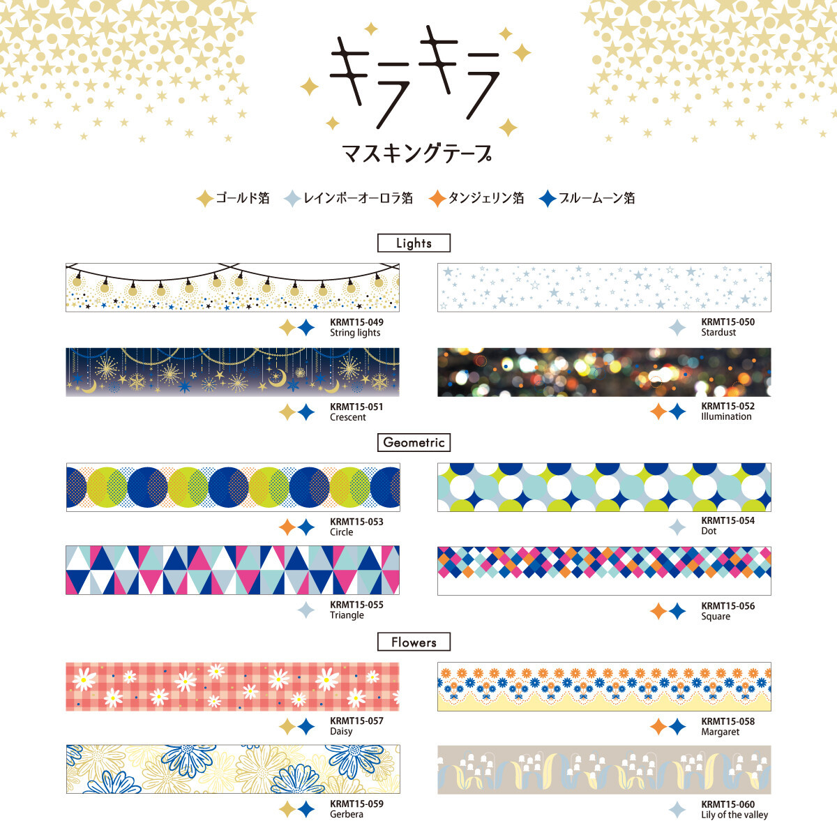 KiraKira Collection Foil Washi Tape - Stardust