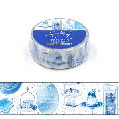 KiraKira Sparkling Collection Vol.9 Foil Washi Tape - Blue Tea Party