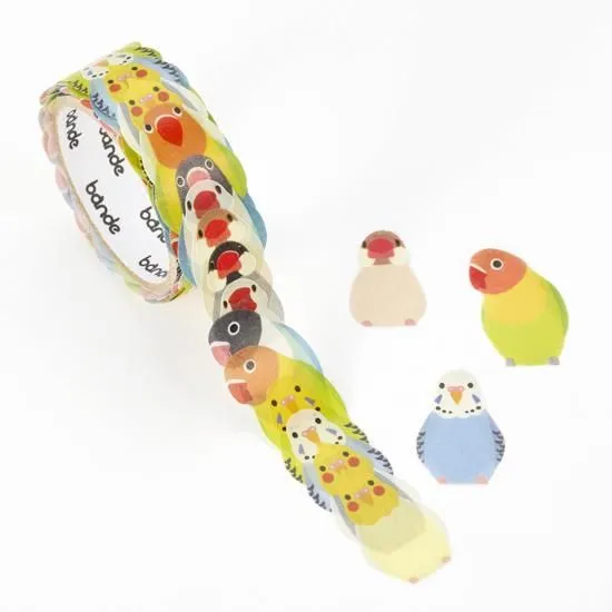 Washi Sticker Roll Series - Java Sparrow and Parakeet