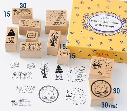 Animal Stamp Set - Hedgehog