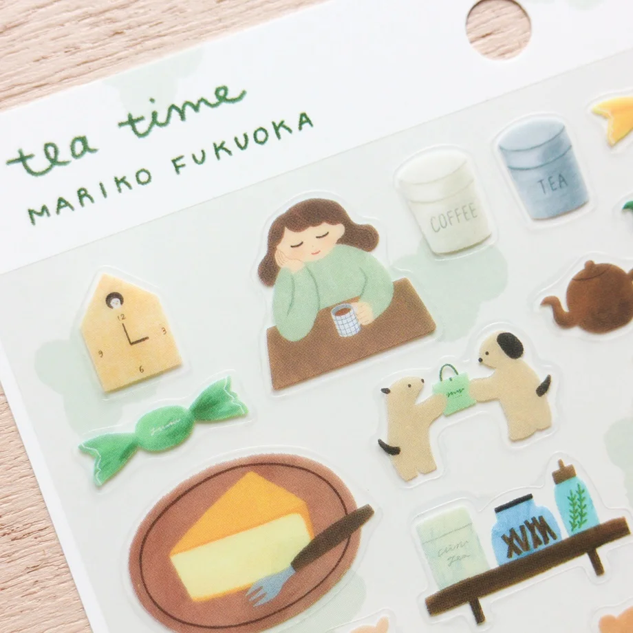 PET Sticker Series design by Maniko Fukuoka - Tea Time