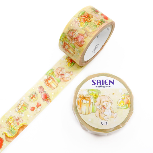 Saien Christmas Limited Series Gold Foil Washi Tape  - Gift