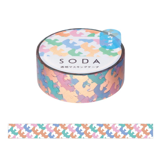 Hitotoki SODA Pink Gold Foil Clear Tape Series - Bird