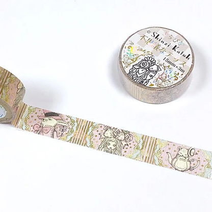 Alice in Wonderland Series Gold Foil Washi Tape - Pot