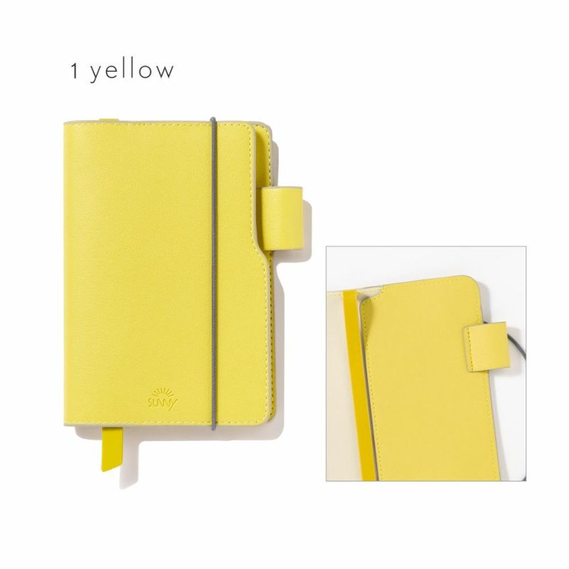 SUNNY Light Notebook A6 Slim size Diary  Planner free monthly - Yellow