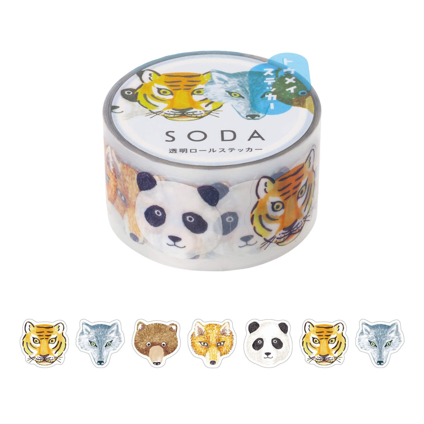 Hitotoki SODA Die Cut Clear Tape Series - Zoo