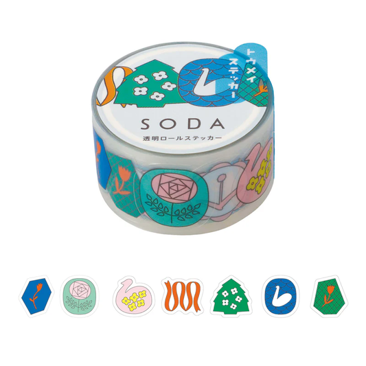 Hitotoki SODA Sticker Clear Tape Series - Pin Badge