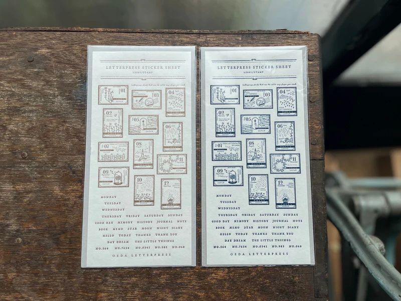 Letterpress Sticker Sheet - Stamp