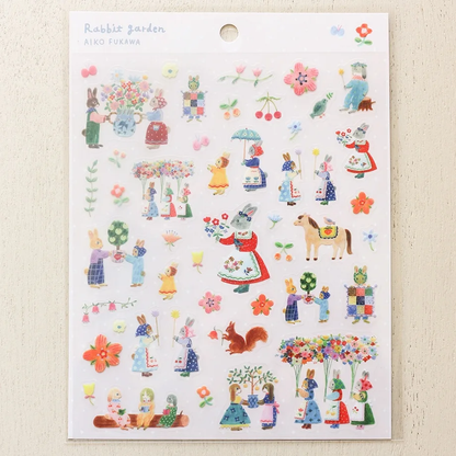 PET Sticker Series design by Aiko Fukawa - Rabbit Garden