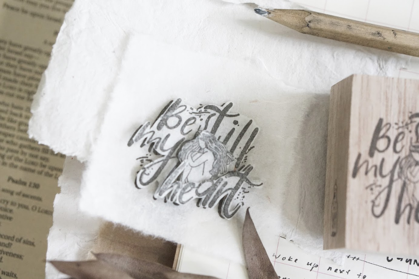 Pray Series Rubber Stamp - Be Still