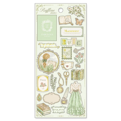 Raffine Gold Foil Sticker - Mist Green