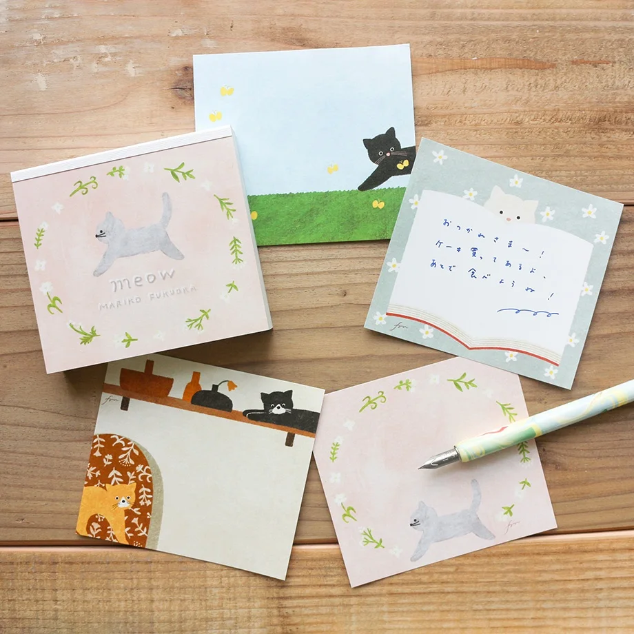 Memo Pad Series designed by Mariko Fukuoka - Meow