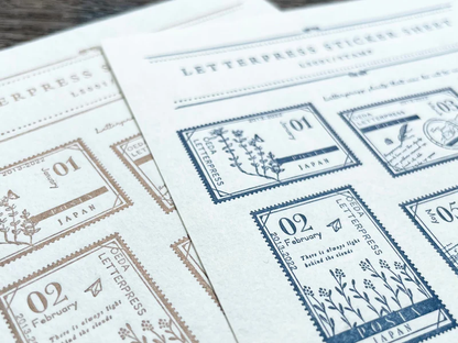 Letterpress Sticker Sheet - Stamp