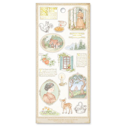 Story Book Gold Foil Sticker Series - Calm Forest