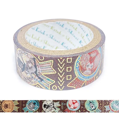 Alice in Wonderland Series Gold Foil Washi Tape - Ribbon