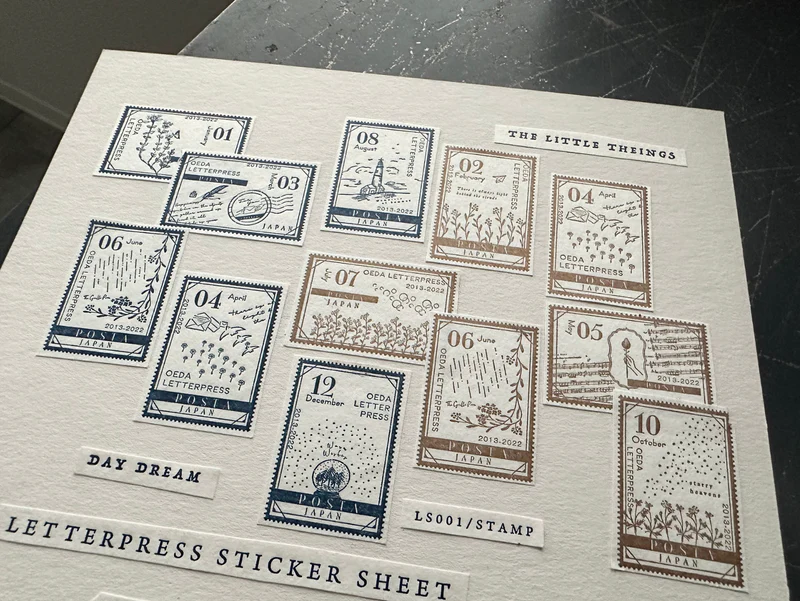 Letterpress Sticker Sheet - Stamp