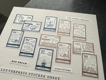 Letterpress Sticker Sheet - Stamp