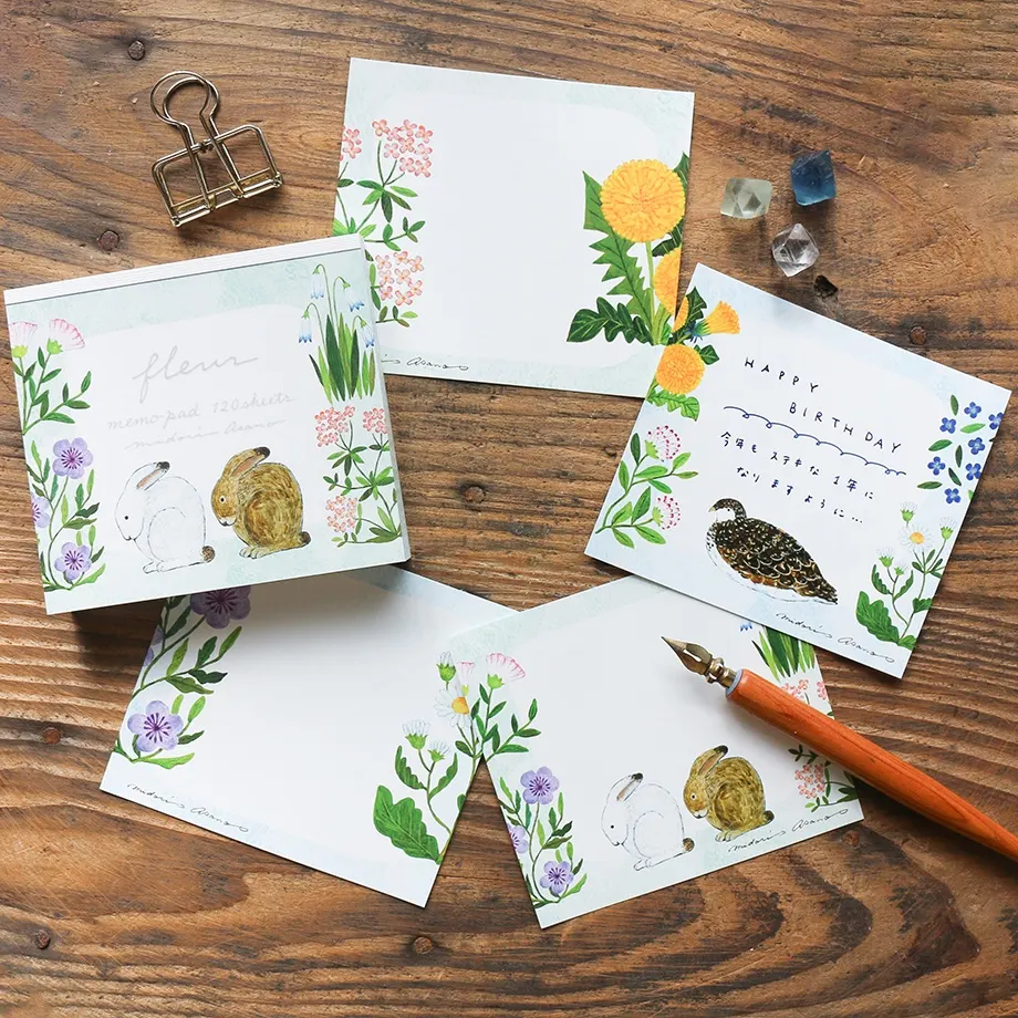 Memo Pad Series designed by Midori Asano - Fleur